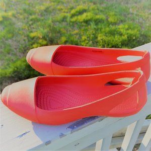 Crocs ~ Orange/Red Dress Crocs